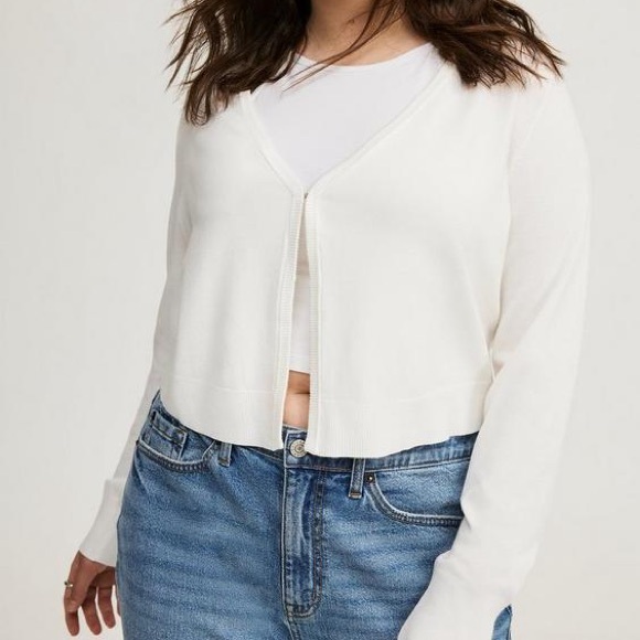 Torrid Fitted Long Sleeve Shrug Sweater - Picture 1 of 10
